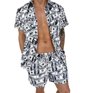 Custom <b>Men's</b> Dollar Print Swim Shorts Quick Dry Beach Board Shorts Graphic Money Print Swim <b>Trunks</b> OEM ODM Swimwear - Product Image 5