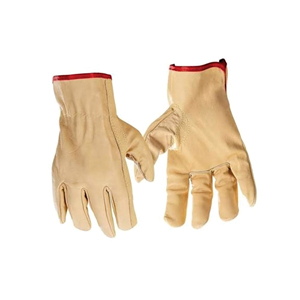 EN420 Certified Leather Driver Safety Gloves Elastic Wristlet Durable Abrasion Resistant Fire <b>Proof</b> Anti-Impact Level 1 <b>10</b> Inch - Product Image 3