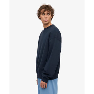 Sweat-shirt en molleton polyester épais de qualité supérieure, gris chiné, coupe ample, décontracté, pour homme, couleur unie, manches longues - Product Image 3