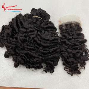 Extensiones de cabello humano virgen vietnamita rizado al vapor, doble trama, listas para envío, las más vendidas al por mayor - Product Image 2