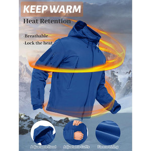 Veste softshell légère pour homme, résistante au vent, vêtements d'extérieur avec tissu extensible confortable pour la randonnée, le camping et les voyages - Product Image 2