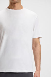 Camiseta de Algodón Blanca Premium para Hombre, Manga Corta, Cuello Redondo, Ropa Casual, Logotipo Personalizado, Fabricante OEM, MARFA INTERNATIONAL - Product Image 2