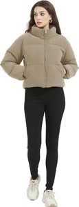 Women's Lightweight <b>Packable</b> Hooded Winter Quilted Puffer <b>Jacket</b> Detachable Sleeves Hat Zipper Closure Waterproof - Product Image 4