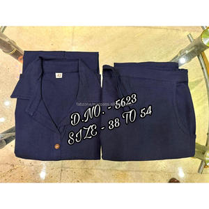 Beau coton épais flammé/coton Flex (news.com ाterie's) Cordon en tissu de meilleure qualité (chemise courte-29 ") avec boutons en bois et L - Product Image 2