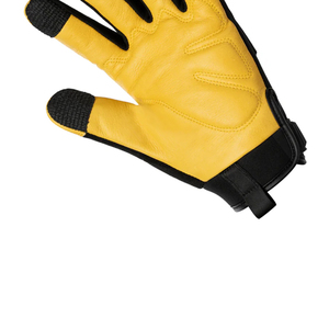 Gants de sécurité de travail mécanique anti-vibration en cuir de vachette et tissu maillé avec logo personnalisé - Product Image 3