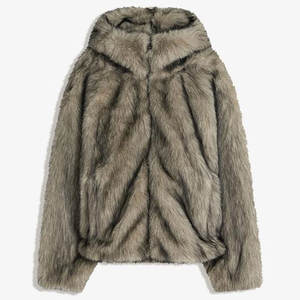 Veste à capuche élégante pour homme en fausse fourrure, doublure en tissu premium, confort moelleux, design chaud pour l'hiver, toucher doux et agréable. - Product Image 1