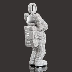 Colgante con nombre islámico de latón personalizado, con diamantes VVS y moissanita engastada, probado con detector de diamantes, de diamantes creados en laboratorio, estilo Hip Hop, con diseño de esqueleto y letras de cadena para fiesta - Product Image 3