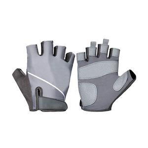 Gants de cyclisme d'hiver personnalisés avec logo, respirants, mi-doigts, fermeture auto-agrippante, antidérapants, compatibles écran tactile, pour sports de plein air - Product Image 1