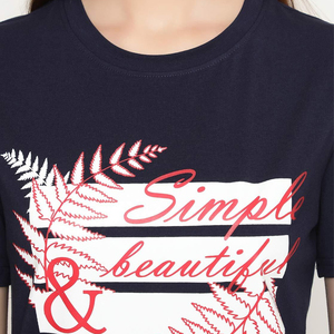 T-shirt imprimé surdimensionné pour femme, motif DTF, col rond, 100 % coton, coupe ample et confortable, manches courtes, idéal pour l'été - Product Image 2