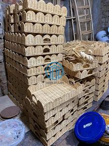 Panier de service rond en rotin naturel avec poignée, fait main, décoration écologique pour la maison, décoration de table à manger, provenant d'un fournisseur en gros - Product Image 5