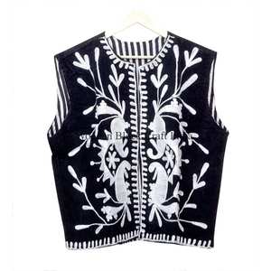Chaleco informal de algodón indio con bordado floral para mujer, chaleco sin mangas para verano e invierno, ideal para damas de honor. - Product Image 5