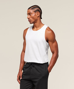 Débardeur blanc sans manches pour homme, col rond, couleur unie, tricoté en coton respirant, vêtement décontracté avec poches - Product Image 5
