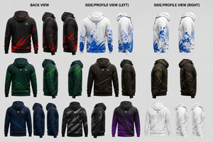 Sweat à capuche sublimé 100 % polyester pour homme X Sports City avec poche, doublure de capuche premium, finition de coutures solides, respirant - Product Image 2