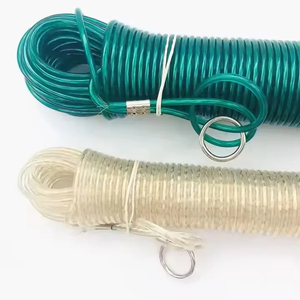 <b>Wall</b>-Mounted Retractable Waterproof Portable Eco-Friendly Clothing Organizer Flexible PVC-Coated Plastic Steel <b>Wire</b> Clothes Line - Product Image 3