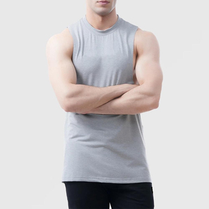 Débardeur sans manches gris pour homme, col rond, tricoté, respirant, couleur unie, coupe décontractée, vente en gros, haute qualité - Product Image 6