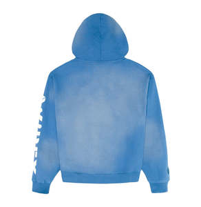 Sweat-shirt à capuche zippé bleu pour homme Avirex de haute qualité, en molleton bouclette, style streetwear, avec poches, coupe classique, idéal pour l'automne - Product Image 2