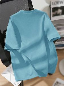 T-shirt d'été décontracté respirant à manches courtes en coton polyester écologique avec logo personnalisé imprimé de haute qualité pour hommes - Product Image 2