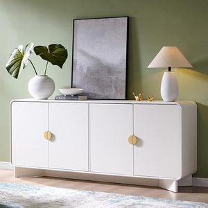 70" Modern <strong>TV</strong> <strong>Stand</strong> for <strong>TVs</strong> up to 80 Inches, 30" <strong>Tall</strong> Entertainment Center with Storage and Adjustable Shelves, for Living Room - Product Image 1