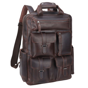 Designer Leather <b>Backpack</b> Casual Leather <b>Backpack</b> Strong Leather <b>Backpack</b> Utility Pocket Style - Product Image 1