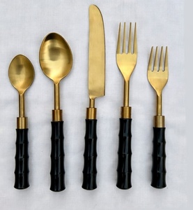 Ensemble de couverts de qualité supérieure en acier inoxydable avec revêtement PVD doré, vaisselle, couverts de table, cadeaux pour mariage et fêtes, accessoires de cuisine - Product Image 3