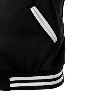 Custom Logo High Quality Autumn <b>Men's</b> Slim Stand Collar Formal <b>Baseball</b> Varsity <b>Jacket</b> Contrast Color Fleece - Product Image 4