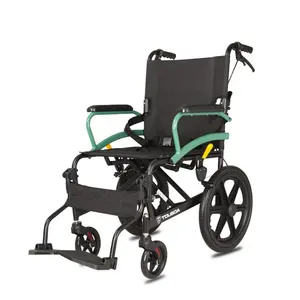 Sedia a rotelle pieghevole leggera pieghevole per sedia a rotelle portatile per disabili in lega di alluminio professionale di nuovo Design