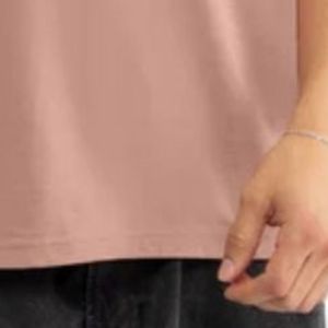 T-shirt Homme Rose Poudré Uni Col Rond Manches Courtes Coton Doux Décontracté Coupe Ample Respirant Été Streetwear Personnalisable Vente en Gros - Product Image 6