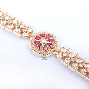 Fashion Body Jewelry-Ridhima Ruby Polki Designer Sheeshpatti - Product Image 3