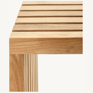 Mesa de Comedor de Diseño Único y Moderno para Restaurante o Cafetería, Madera de Teca Duradera de Alta Calidad para Uso en Exteriores y Espacios Comerciales - Product Image 4