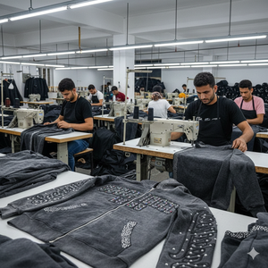 Sudadera con capucha para hombre, de gran gramaje, con lavado ácido, 100% algodón, felpa francesa, pedrería, bordado desgastado y cremallera, la más vendida - Product Image 6