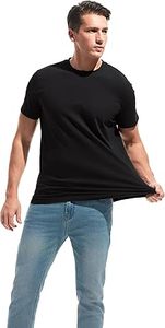T-shirts pour hommes de style vintage, surdimensionnés, effet délavé, streetwear, déchirés, respirants, jersey 100% coton, grandes tailles - Product Image 3