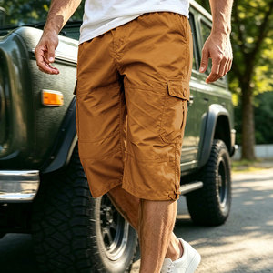 Modern Design Men's 100% Cotton Cargo Shorts Wholesale Cheap Price Multiple Pockets Everyday High Streetwear Breathable Quick - Product Image 5