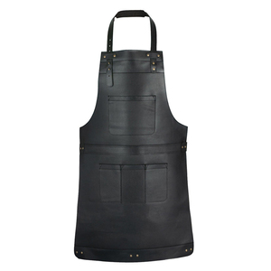 ผ้าคลุมตัดผมหนังสีดำ ทนทาน พร้อมกระเป๋า สำหรับร้านตัดผม - Product Image 1
