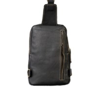 Sac de poitrine en cuir véritable noir pour homme, sac bandoulière personnalisé avec logo, pochette de sport, sac banane vertical pour la randonnée, sac de voyage pour homme
