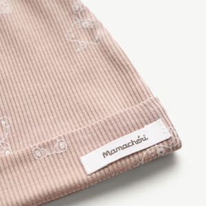 Gorro de Punto para Bebé Recién Nacido, Unisex, con Estampado de Oso, en Tejido de Lyocell y Spandex, Suave, ODM Vietnam - Product Image 4