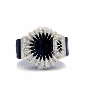 Caja de Reloj de Lujo GA2100 con Incrustaciones de Diamantes Moissanite VVS de Plata 925, Estilo Hip Hop Garra de Oso, Pasa Prueba de Diamantes, Superventas - Product Image 1