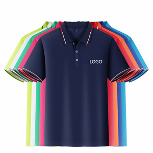 T-shirt de golf personnalisé de haute qualité à prix abordable pour homme, en tissu tricoté respirant polyester/coton, imprimé par transfert thermique, coupe ajustée - Product Image 1