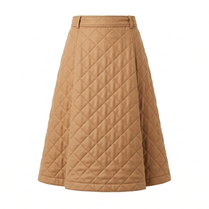 Jupe mi-longue matelassée d'hiver pour femme, chaude et décontractée, jupe rembourrée tendance, OEM ODM, vente en gros, usine, logo personnalisé, faible MOQ - Product Image 2
