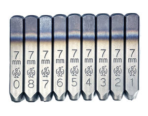 Juego de 9 Sellos de Acero Proporcionales de Grado Industrial de 7 mm, con Doble Bisel, Acabado Arenado HRC 58-62, Patentados P.P. - Product Image 4