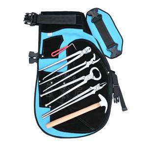 ชุดเครื่องมือช่างเกือกม้าแบบหนัก พร้อมคีมดึงตะปูหัวกลม ค้อน คีมดึงกีบ คีมดึงรองเท้า คีมดึงตะปู และผ้ากันเปื้อนนิรภัยสำหรับช่างเกือกม้า - Product Image 1