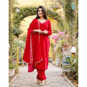 Ensemble de costume en velours rouge taille XS - Product Image 3