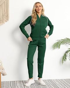 Superior International Women's Two Piece Tracksuit Long Sleeve Zip Up Sweatshirt Long Pants Outfits Jogger Sweatsuit Sets - Product Image 2