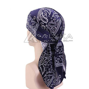 Men's Dark Blue Bows Unisex Bandana <b>Head</b> <b>Wrap</b> Multi-Functional Uses Street Luxury Fashion Accessory All Seasons Wear <b>Silk</b> - Product Image 2