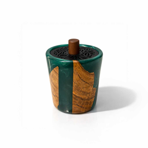 Porta Incienso Rústico de Resina y Madera, Bandeja Multifuncional para Incienso en Barra, Decoración para Templo, Meditación y Relajación - Product Image 1