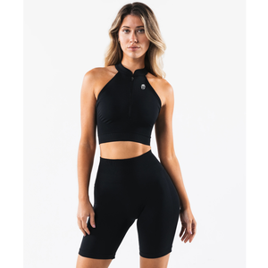 เสื้อชั้นในกีฬาแบบไร้ตะเข็บสำหรับผู้หญิง คอสูง ซิปด้านหน้า เหมาะสำหรับโยคะ ฟิตเนส ออกกำลังกาย ยืดหยุ่น กระชับรูปร่าง เสื้อออกกำลังกาย - Product Image 1