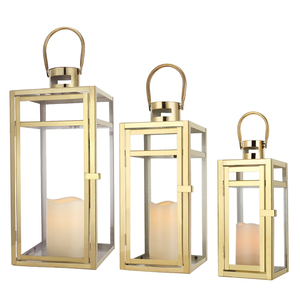 Lanterne à bougie en métal doré, unique et élégante, ornement décoratif moderne pour la maison, idéale pour les fêtes, les mariages, les célébrations, les hôtels, au meilleur prix. - Product Image 4