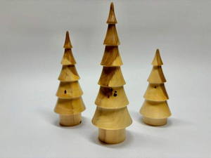 Sapin de Noël en bois massif fait main personnalisable de haute qualité pour la décoration des fêtes - Product Image 3