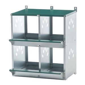 Cajas de Metal con 4 Compartimentos para Gallinas, Jaula de Pared para la Producción de Huevos, para Diferentes Razas - Product Image 1