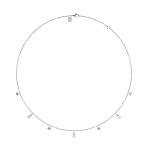 Luxuriöse Tautropfen-Halskette aus Sterlingsilber 9KT, 10KT, 14KT, 18KT mit Laborgezüchteten Mix-Cut-Diamanten Premium-Halskette für Frauen Geschenk - Product Image 6