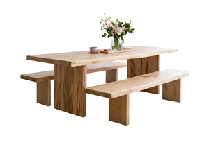 Mesa de Comedor Tania de Madera de Teca Sólida, Muebles Modernos Minimalistas, Muebles de Comedor de Teca Hechos a Mano, Muebles de Madera de Lujo Escandinavos - Product Image 5